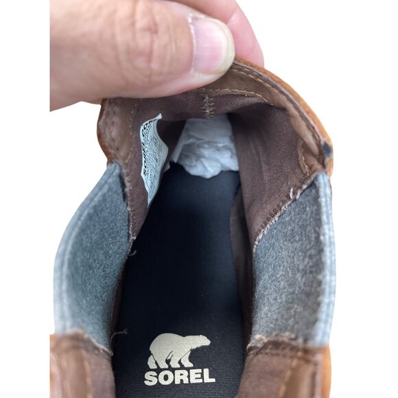 Sorel Womans brown leather ankle waterproof boots Sz 9.5 SKU 9615 - Picture 7 of 16